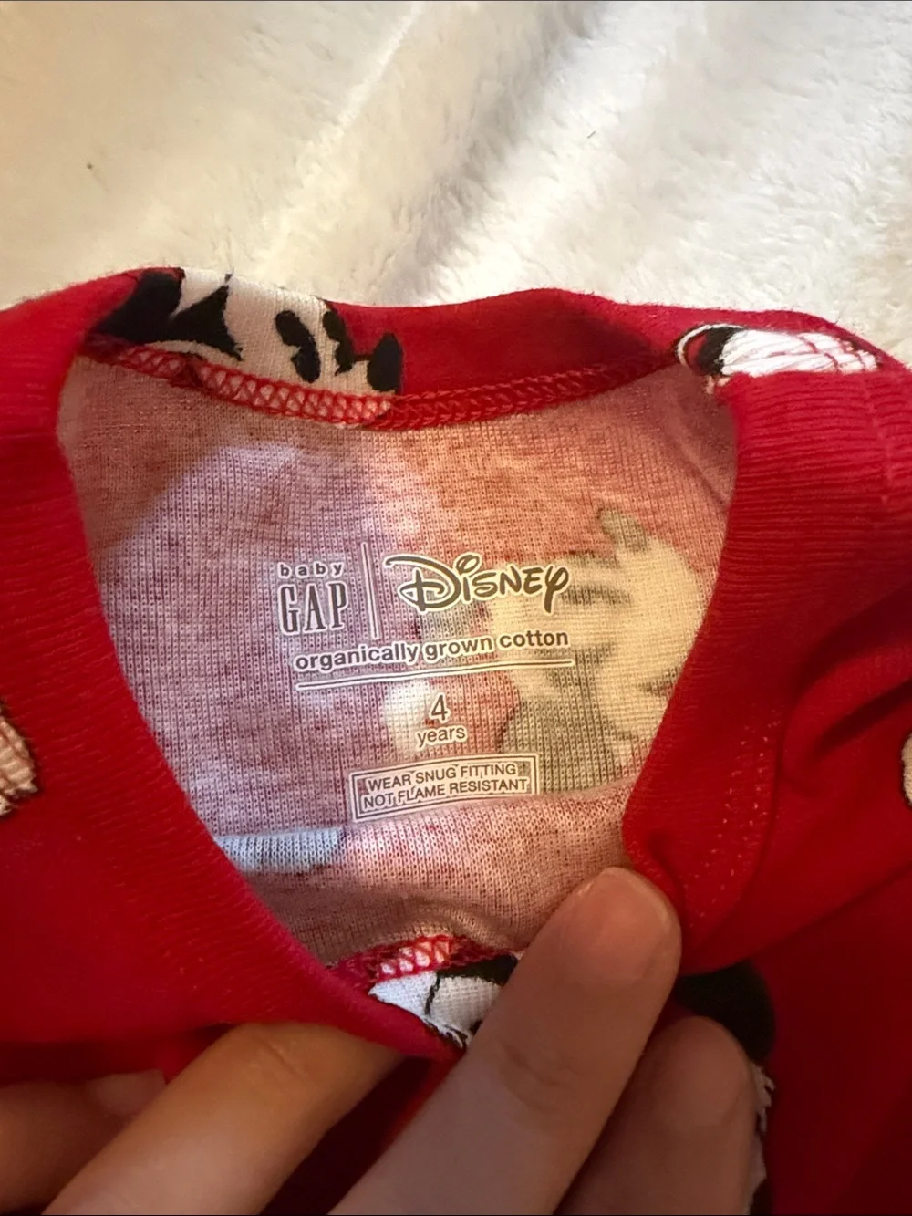 GAP Red Mickey Character Pajama Set